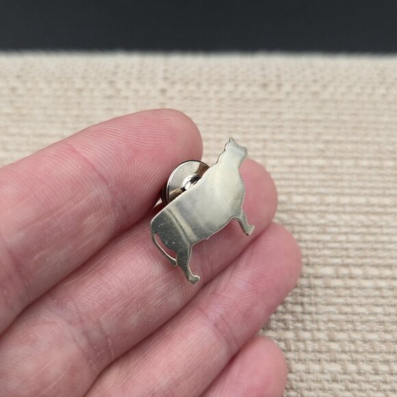 Sterling Silver Cute Cow Animal Pin A6152 - Picture 2 of 7